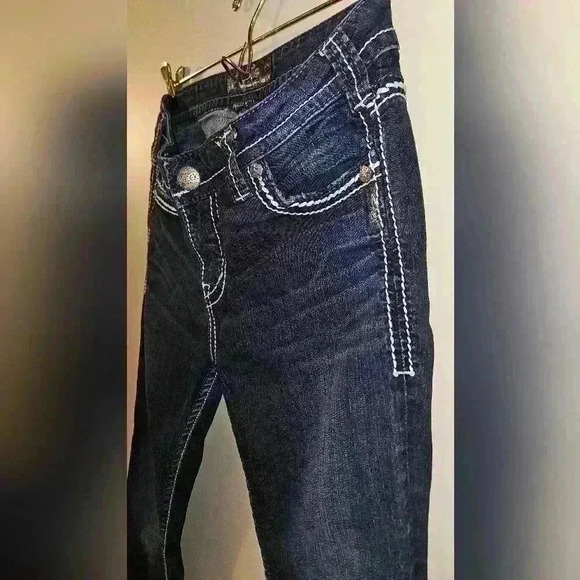 Silver Women's Suki Super Skinny Mid Rise Jeans Dark Wash 29x31 - Picture 7 of 9